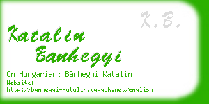 katalin banhegyi business card